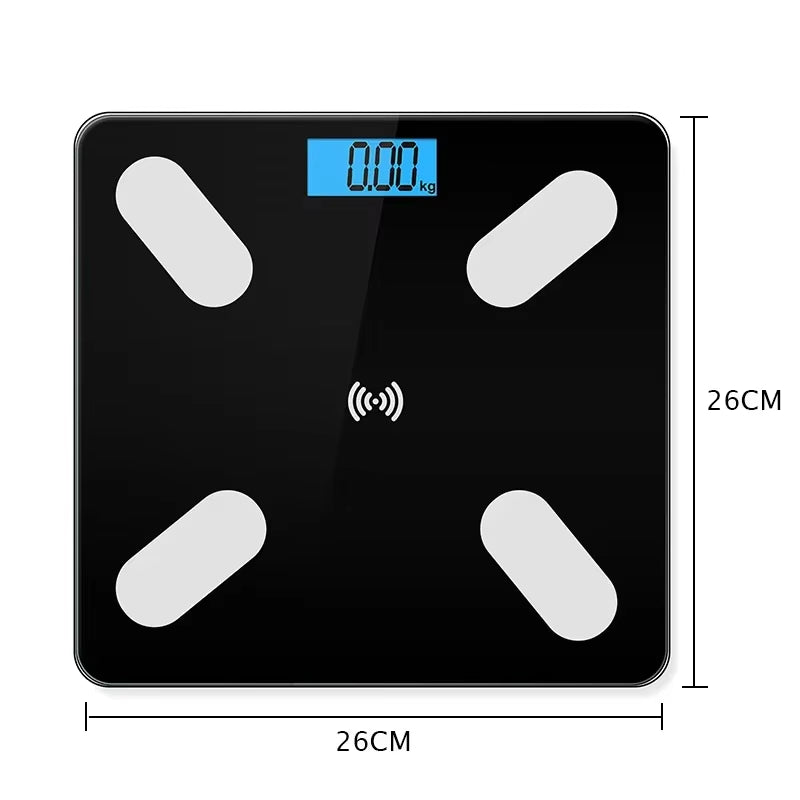 Smart Body Fat Scale Wireless Digital Bathroom Scale Bluetooth Electronic Weight Scale with Smartphone App